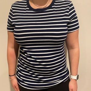 Blue & white OLD NAVY striped tee